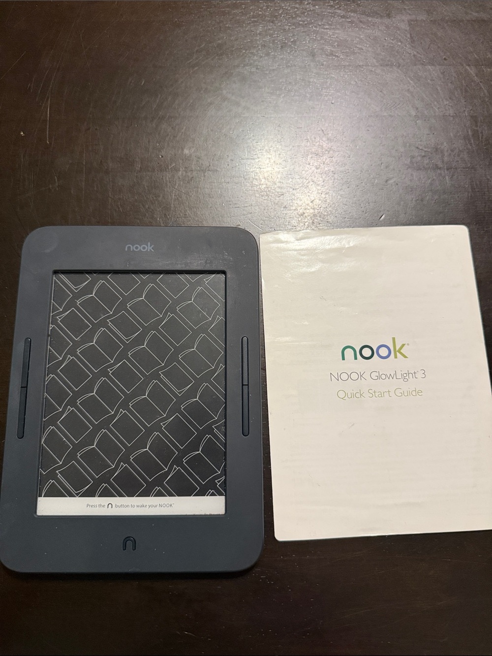 Barnes & Noble NOOK GlowLight 3 E-Reader in Dark Gray with Quick Start Guide